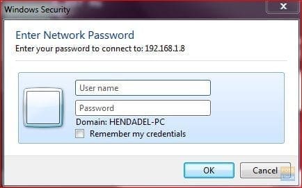 Enter Username and Password