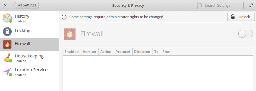 Enable Firewall