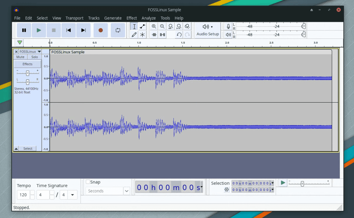 audacity on manjaro xfce