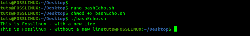 Bash Echo