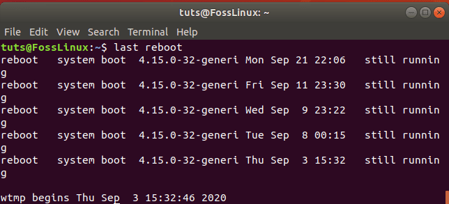 checking reboot logs