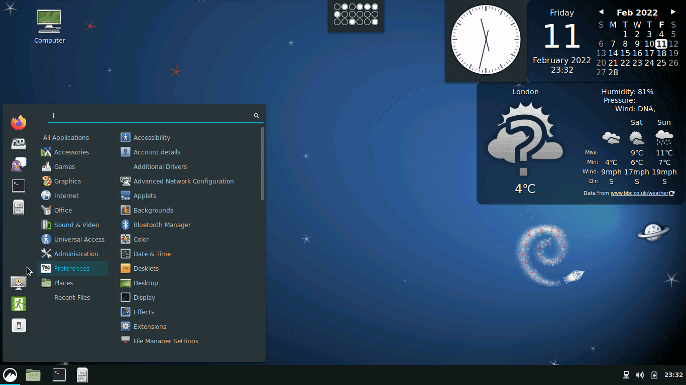 cinnamon desktop updated