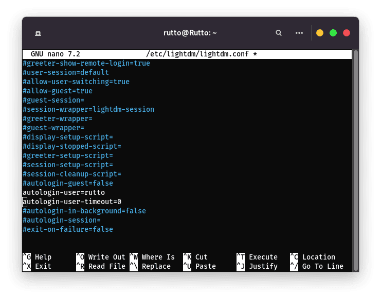 configure autologin