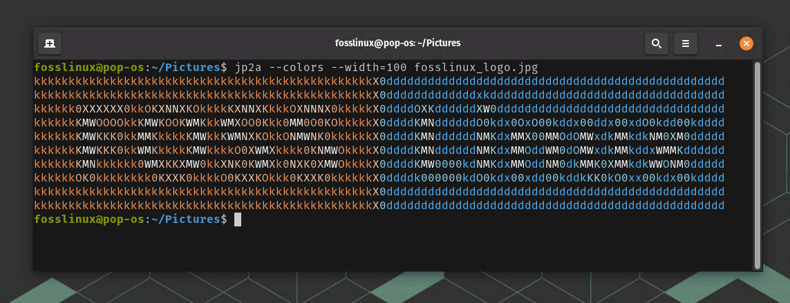 converting image to ascii art in linux terminal