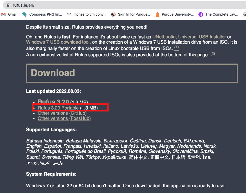 download rufus portable version