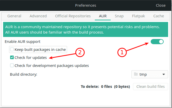 Enable AUR