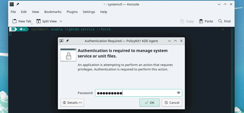 enable lightdm authenticate