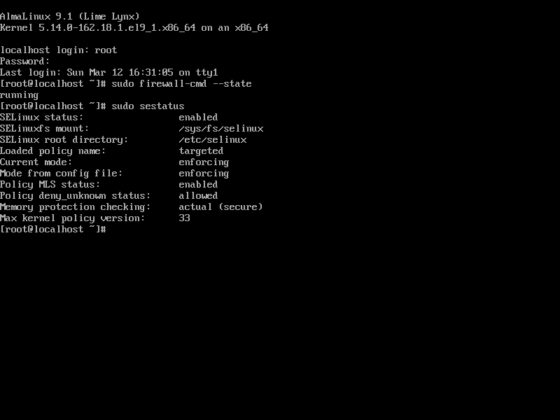 firewall and selinux comes enforced by default