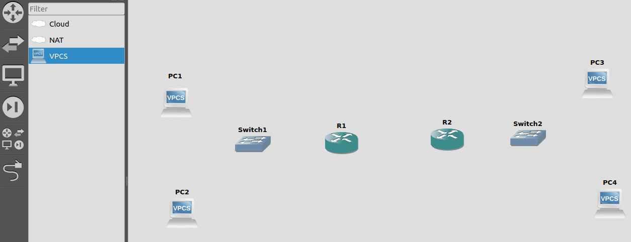 GNS3 - Add VPCs to the work area