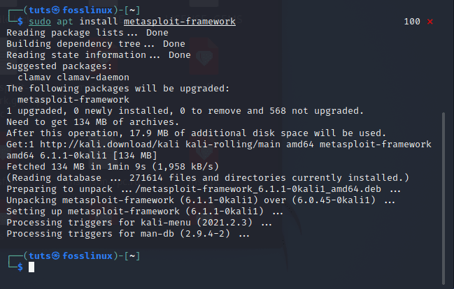 insall metasploit framework