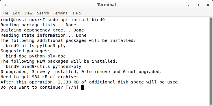 install bind9