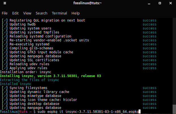 install downloaded isync file