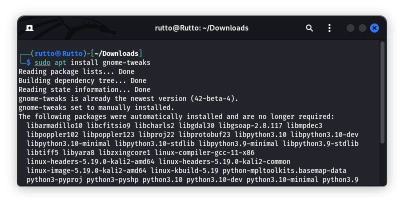 install gnome tweaks