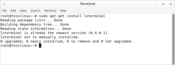 install lxterminal