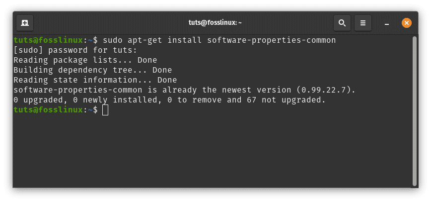 install software properties common