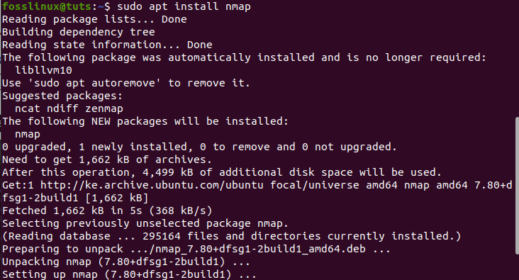 installing nmap