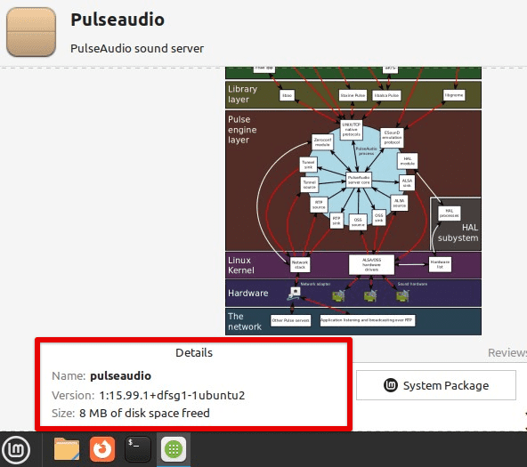 Installing PulseAudio through software manager