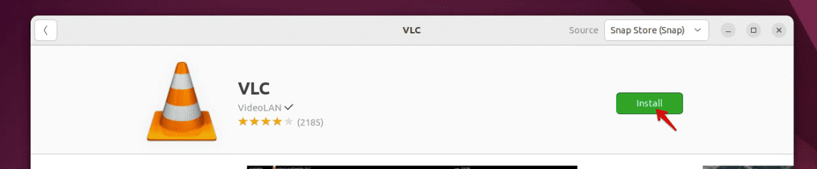 installing vlc in ubuntu software