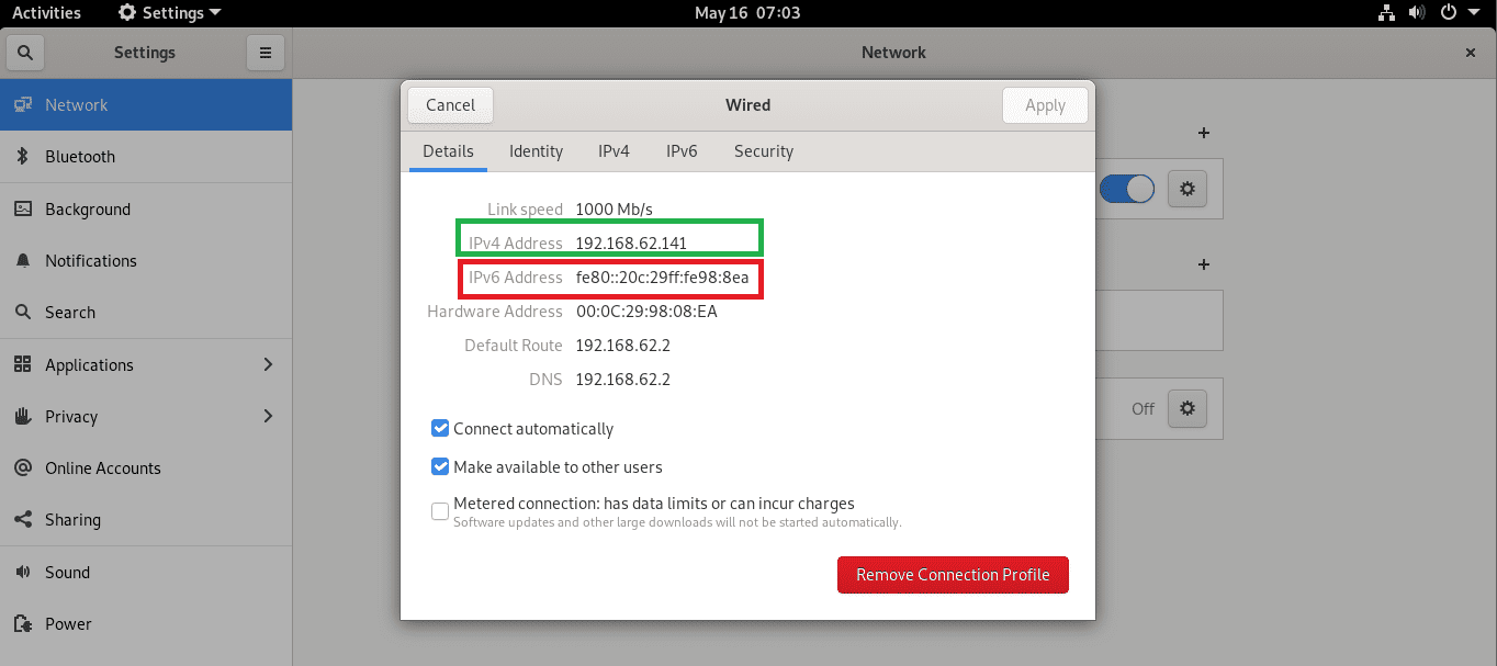 IPV4 and IPv6 added