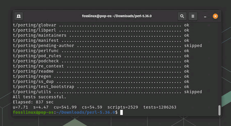 make install process complete