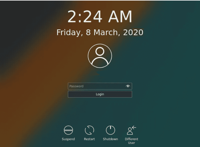 Manjaro Architect KDE Lockscreen