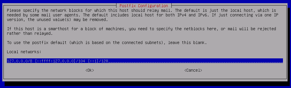 network blocks for mail relay