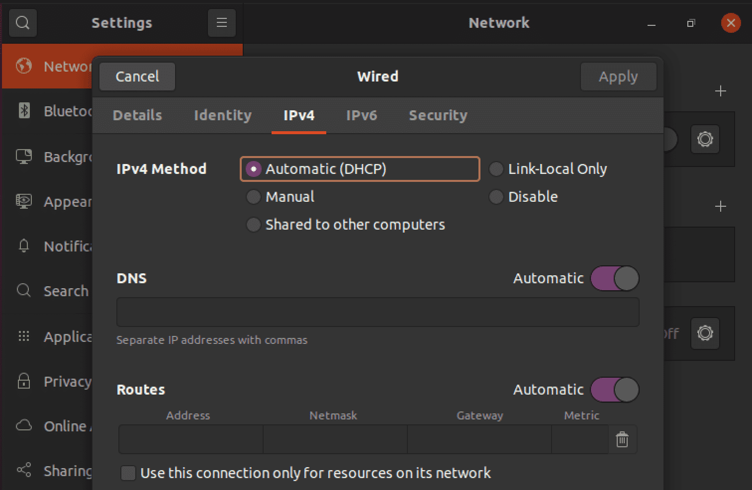 network configurations