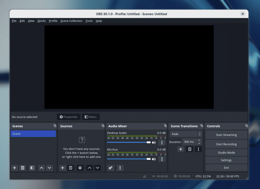 obs studio on fedora 39