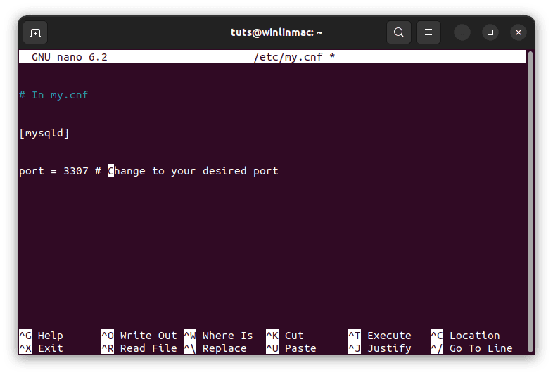 port configuration