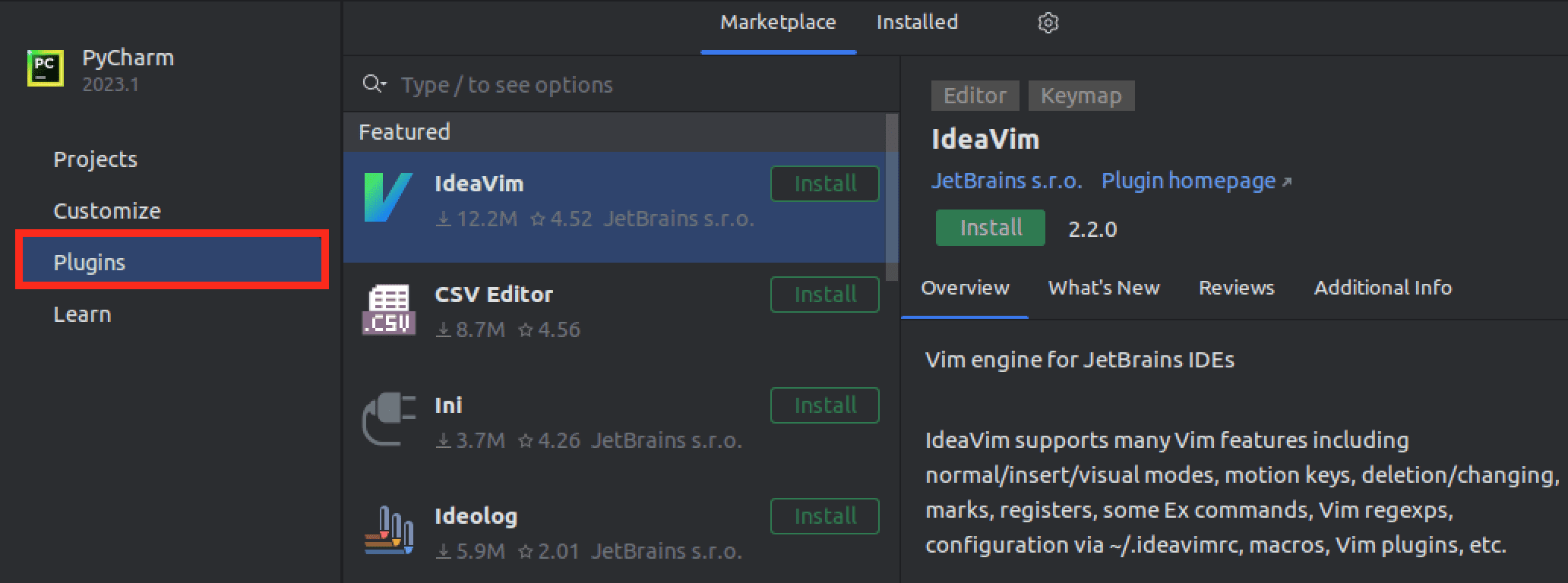 pycharm plugins