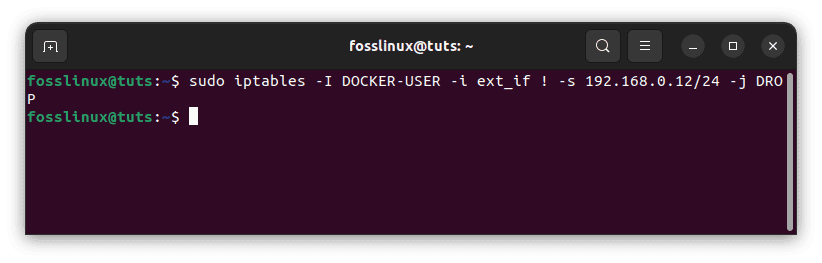 restrict access from ip address subnet