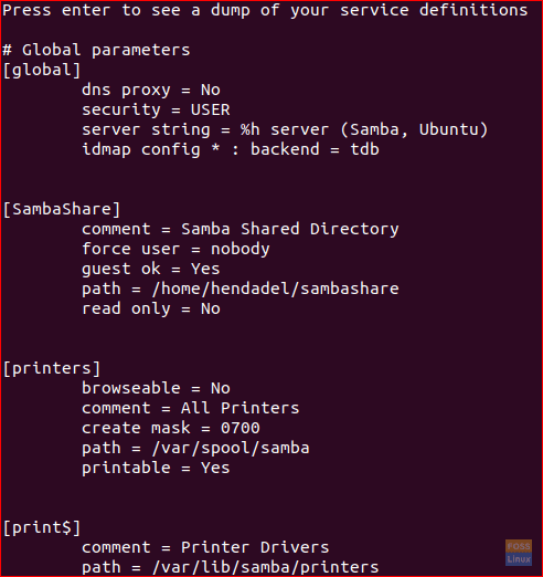 Samba Configuration File Check