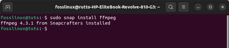 snap install ffmpeg