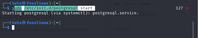 start postgresql