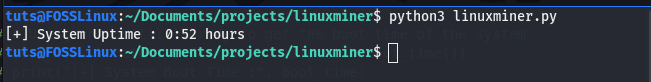 system uptime using python