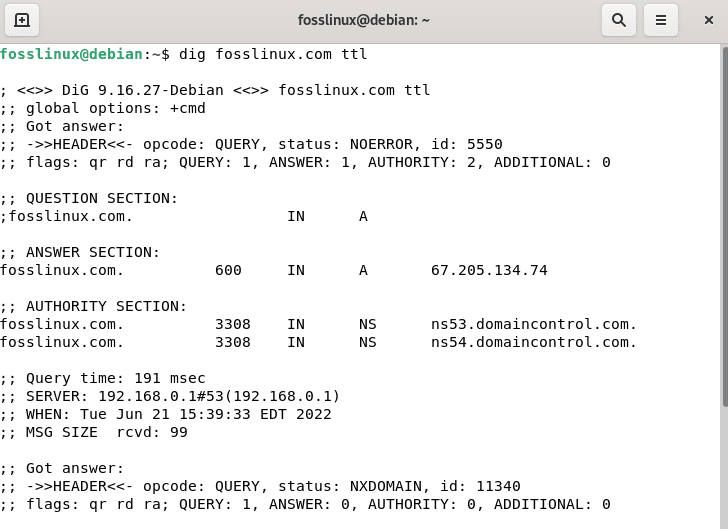 ttl record lookup