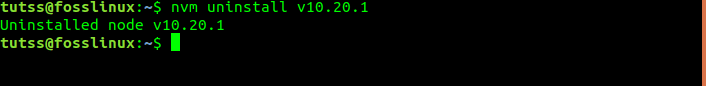 Uninstall Node version v10.20.1