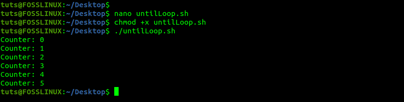 Until Loop