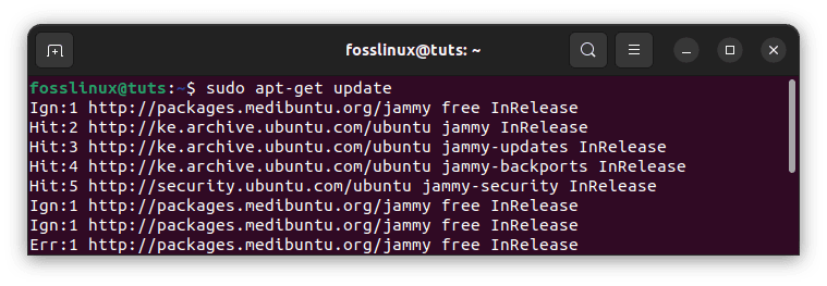 update ubuntu repo