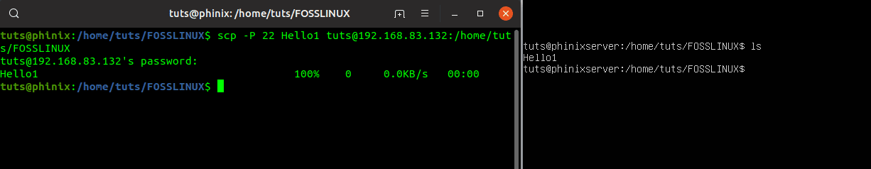 Use a custom port number with SCP