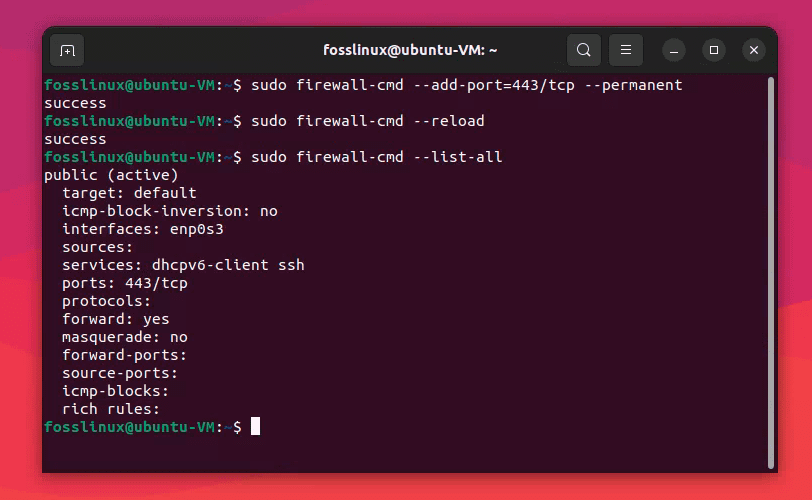 using firewalld to add firewall rules