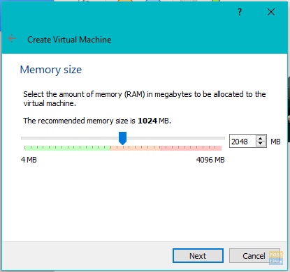 Creating Virtual Machine - Memory Size