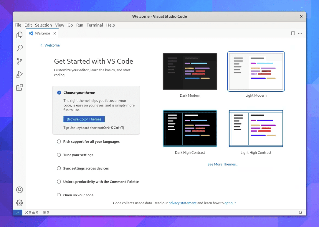 visual studio code on fedora 38